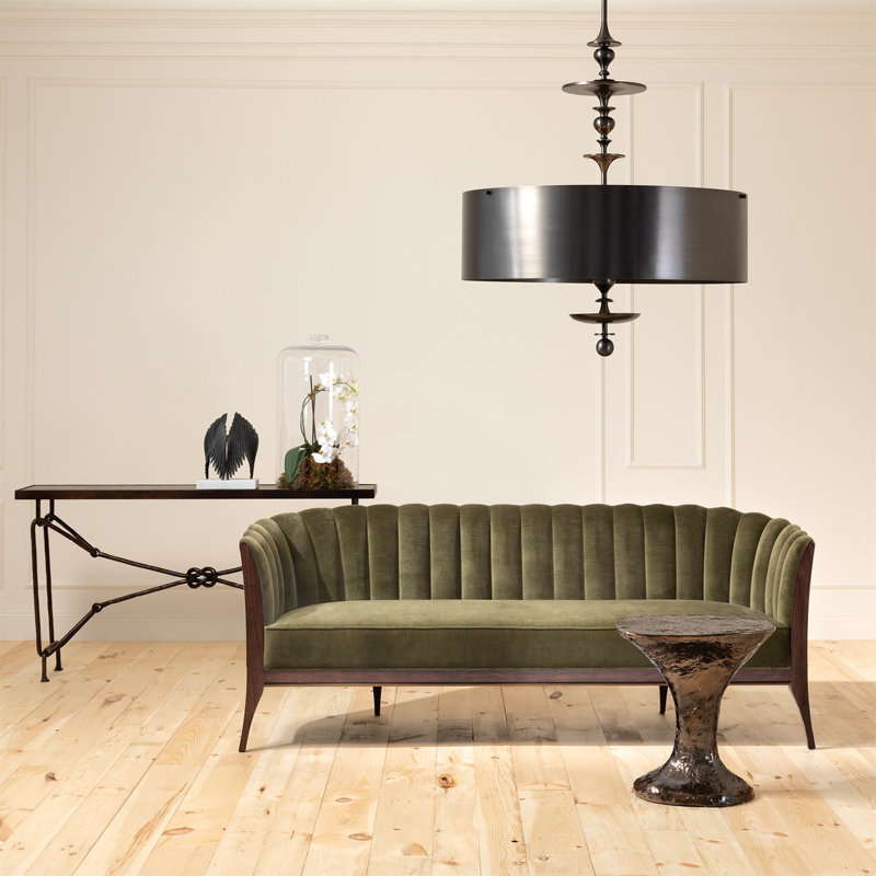 Contemporary Handcrafted Reactive Bronze Accent Table