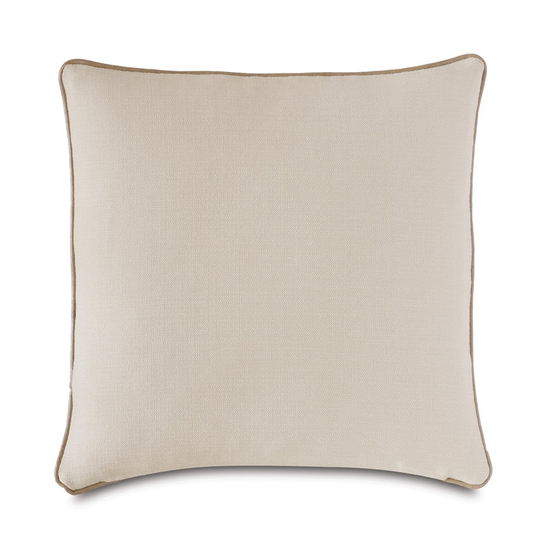 Naya Geometric Black and Beige Polyester Throw Pillow