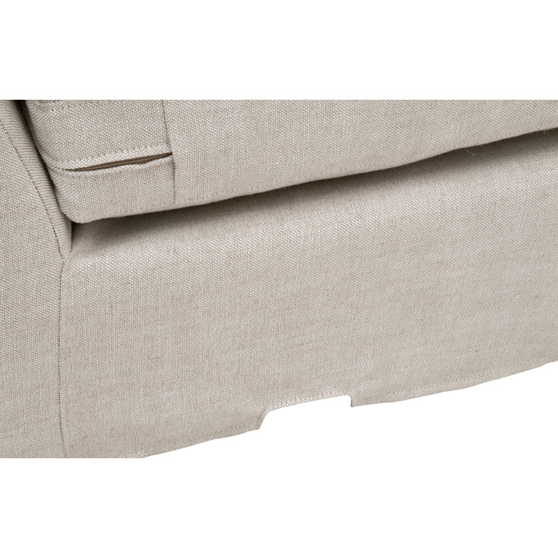Lena Grande Transitional Gray Sectional Sofa with Removable Slipcover