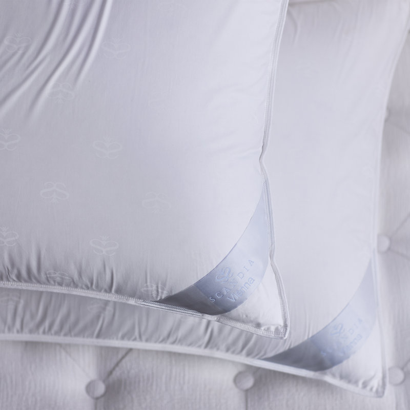 Standard White Cotton Hypoallergenic Medium Density Pillow
