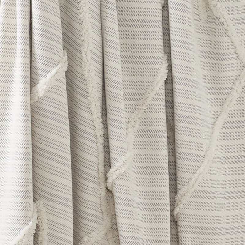 Gray Knitted Cotton Reversible Throw Blanket with Tassels