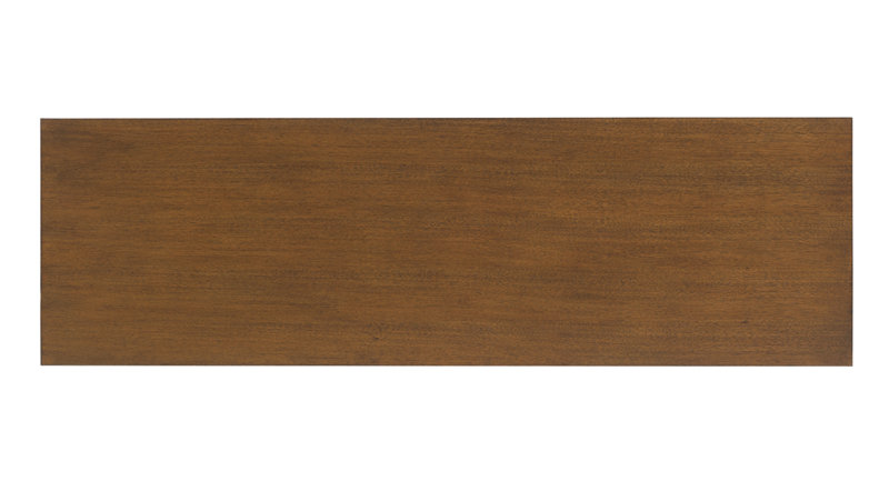 Transitional Brown 68'' Wooden Sideboard with Hammered Metal Base