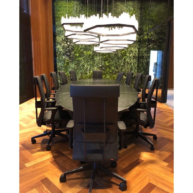 High Back Executive Black Leather Adjustable Office Chair