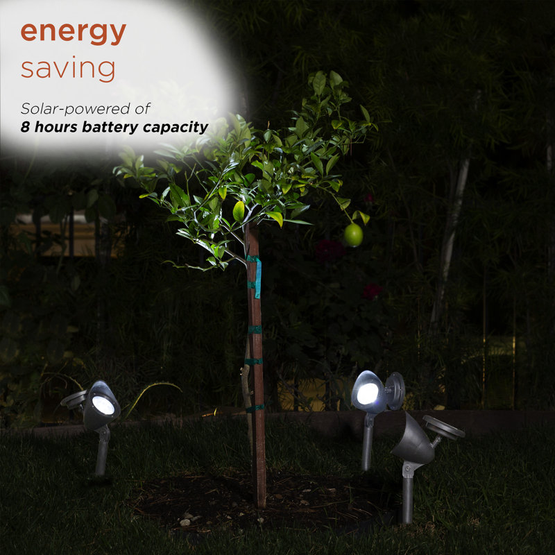 Black Solar Powered LED Pathway Light Set of 6