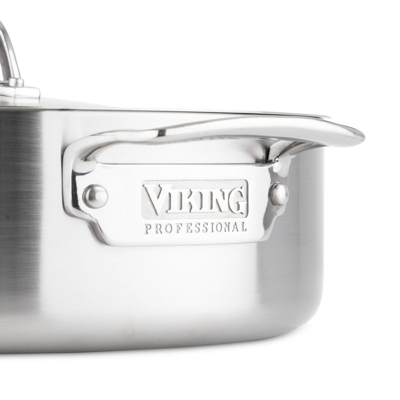 Viking Professional 6.4 Qt Stainless Steel Saute Pan with Lid