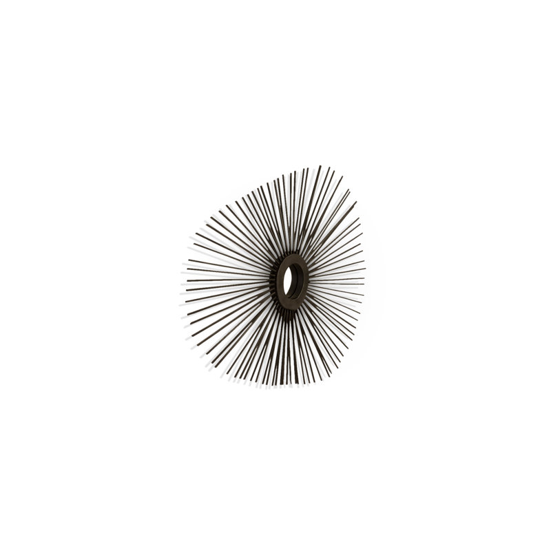 Asymmetrical Black Wood Wall-Mounted Accent Mirror