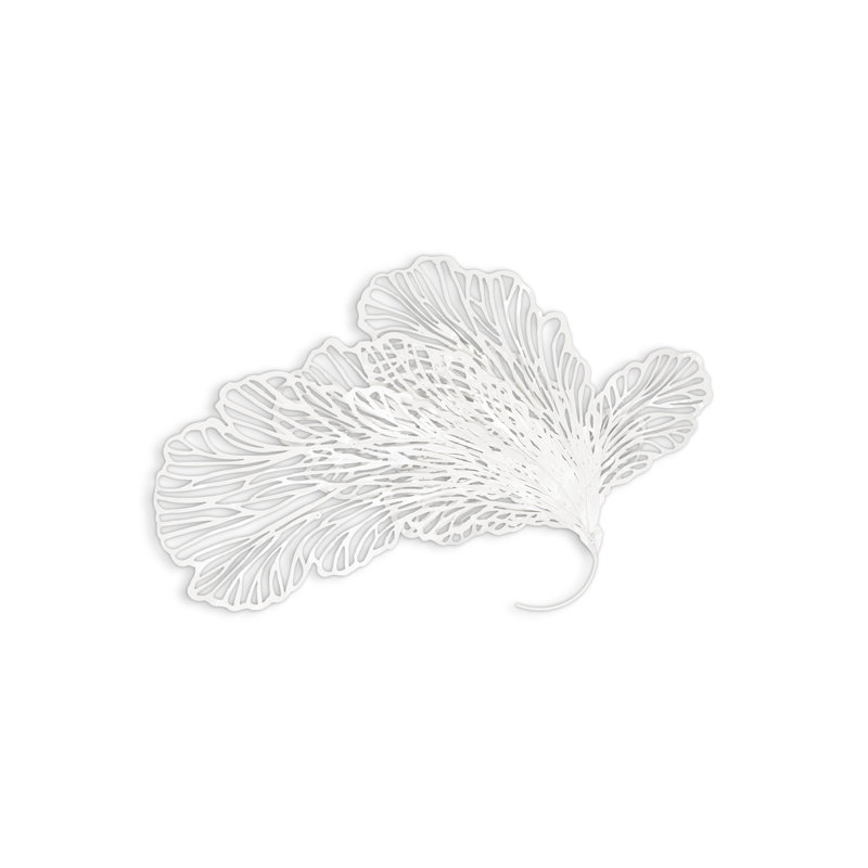 White Metal Butterfly Wall Sculpture, 54" Height