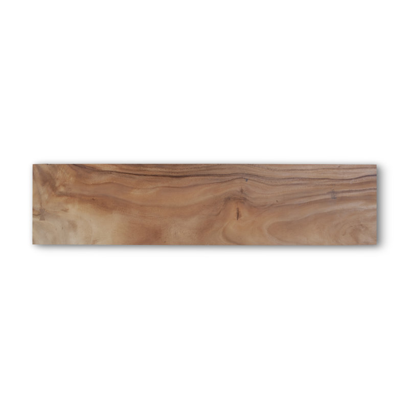 60'' Chamcha Wood & Matte Black Metal Console Table with Storage