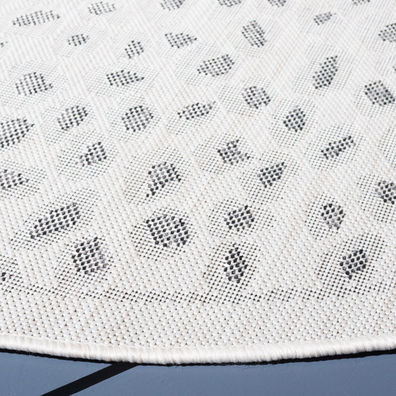 Courtyard Ivory & Grey Easy-Care Indoor/Outdoor Area Rug