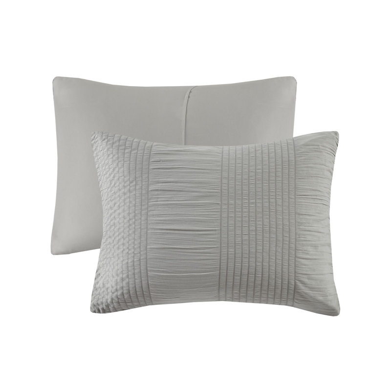 Gray Twin Microfiber Bed in a Bag Set