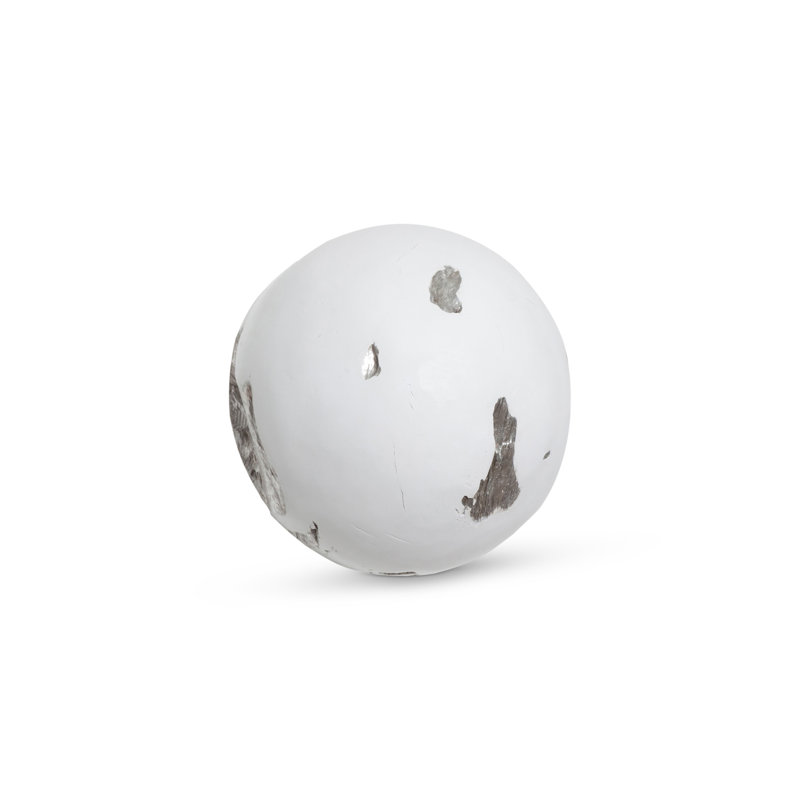 Small White and Silver Resin Root Ball Wall Sculpture