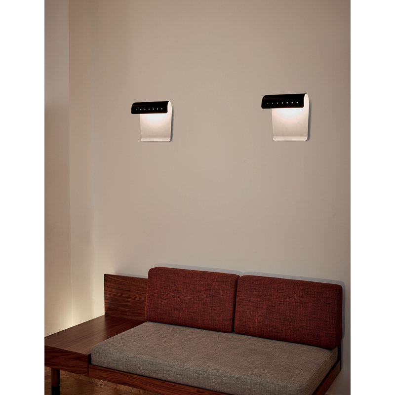 Matte Black and White LED Wall Sconce