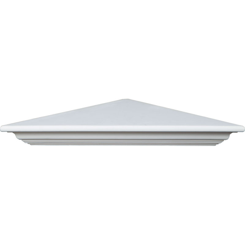 22.875'' White Classic Urethane Corner Shelf