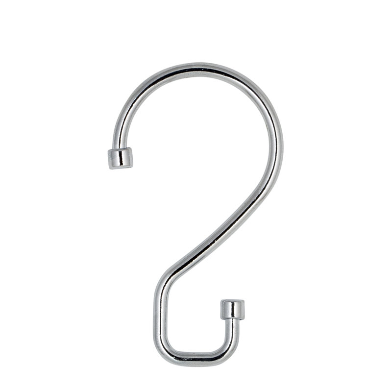 Chrome Rust Resistant S-Hook Shower Curtain Rings