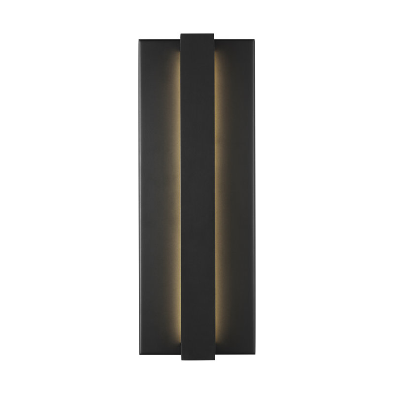 Black 16" LED Outdoor Wall Sconce