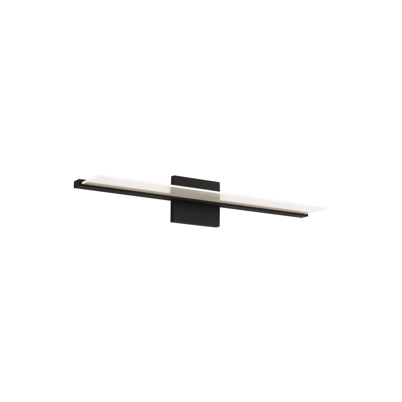 Nightshade Black Ultra-Thin LED Bath Bar with Frosted Acrylic