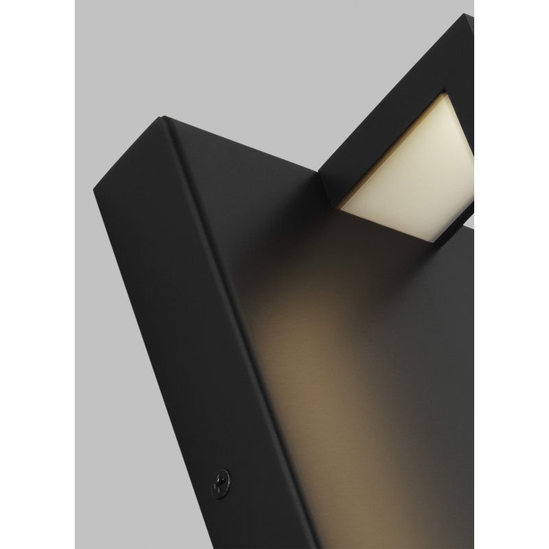 Black 16" LED Outdoor Wall Sconce