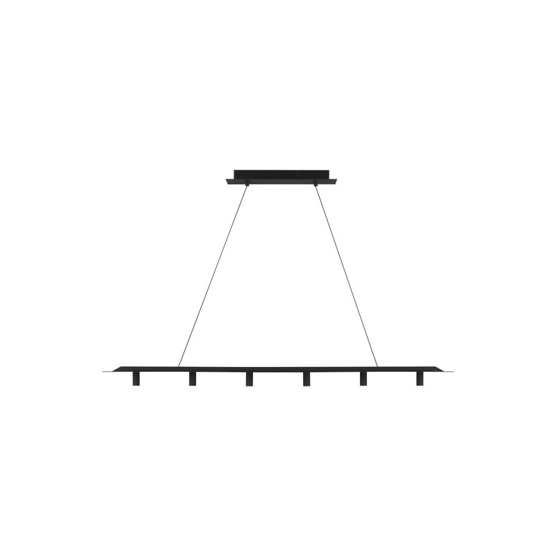 Modern Matte Black Aluminum LED Island Light - 50" Nightshade