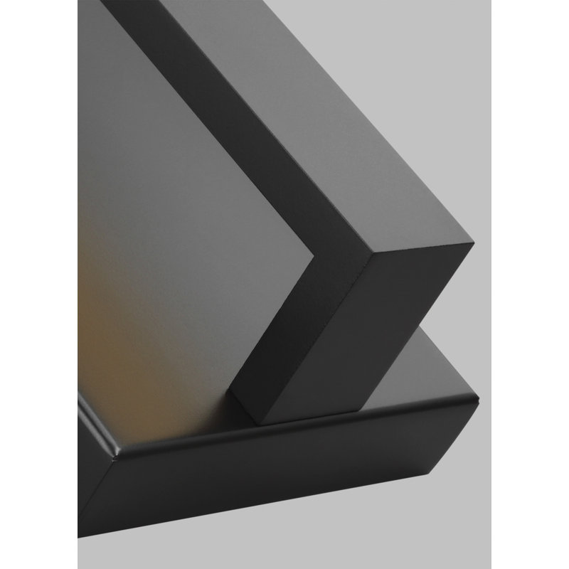 Black 16" LED Outdoor Wall Sconce