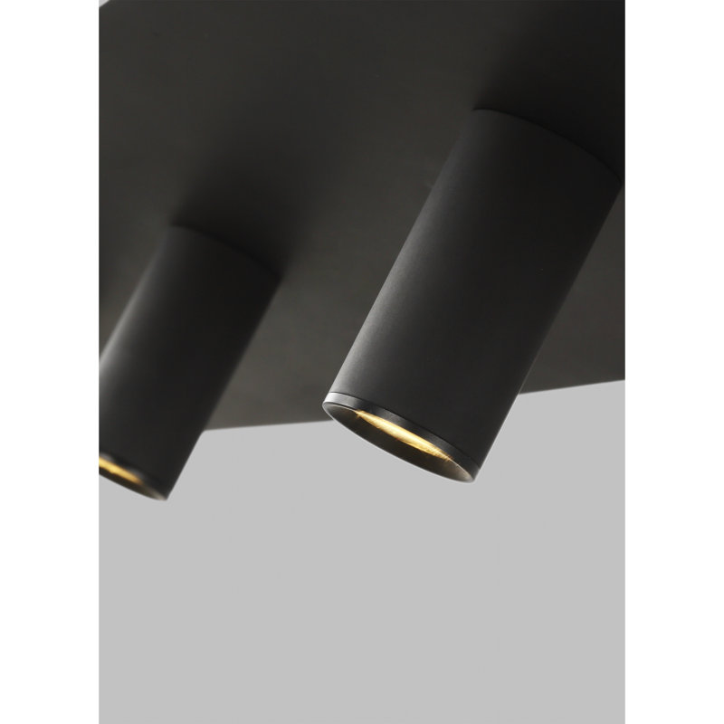 Modern Matte Black Aluminum LED Island Light - 50" Nightshade