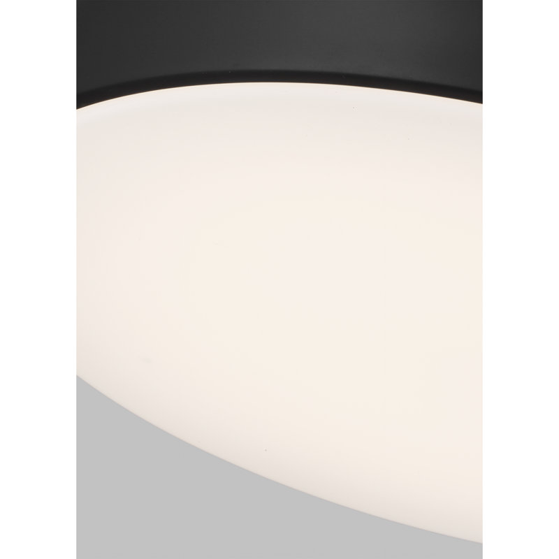 Kosa 18" Nightshade Black Aluminum LED Flush Mount