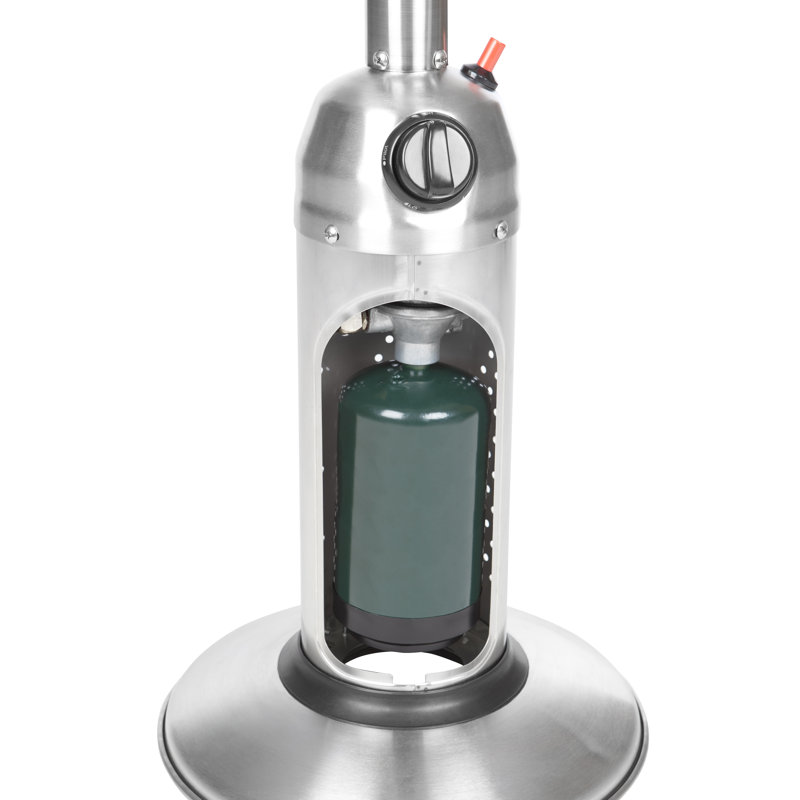 Stainless Steel Tabletop Propane Patio Heater with Auto Shutoff