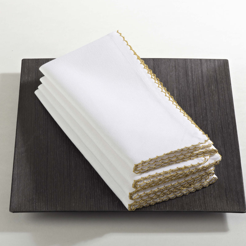 Vessie Gold 18" x 18" Cotton Square Napkin Set