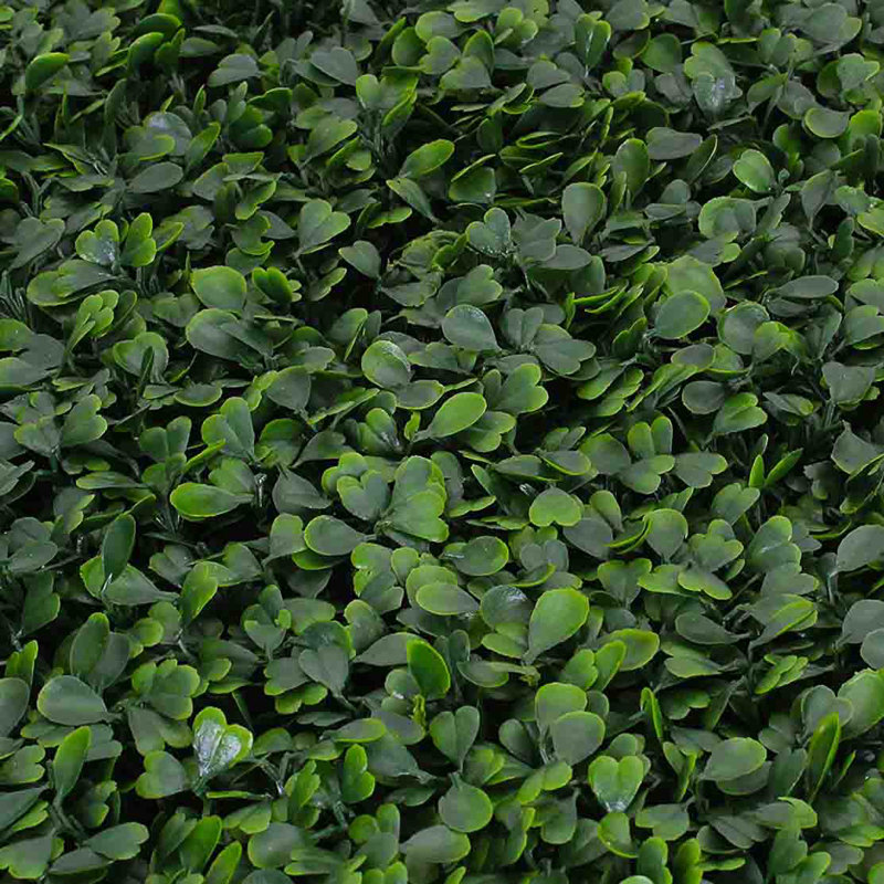 20'' x 20'' Green Artificial Boxwood Topiary Panels, Set of 4