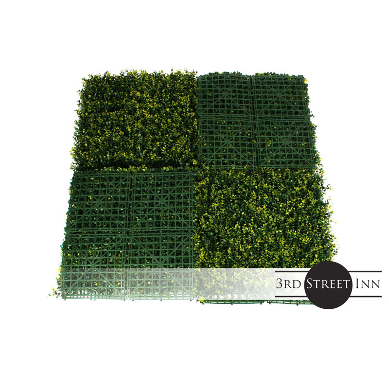 20'' Green Artificial Boxwood Hedge Panel