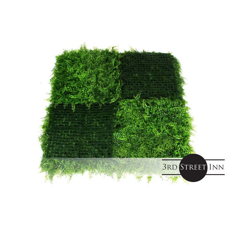 20'' Green Plastic Artificial Ivy Topiary Panel