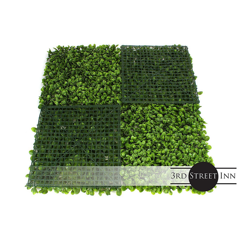 20'' Green Plastic Faux Ivy Topiary Panel