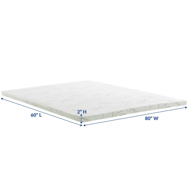 Modway Relax 2" Queen Gel Memory Foam Mattress Topper