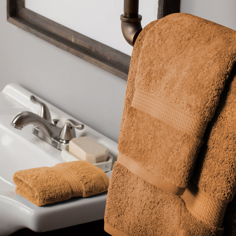 Rust Egyptian Cotton 800 GSM Heavy Luxury Bath Towel Set, 6 Pieces