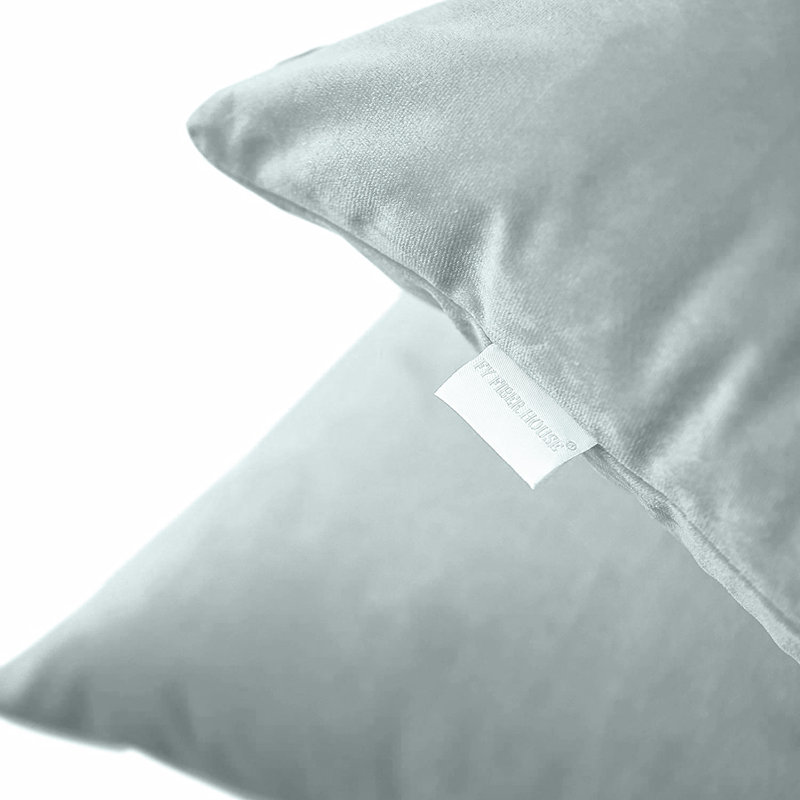 Eggplant Purple Velvet Reversible Euro Pillow Covers, Set of 2