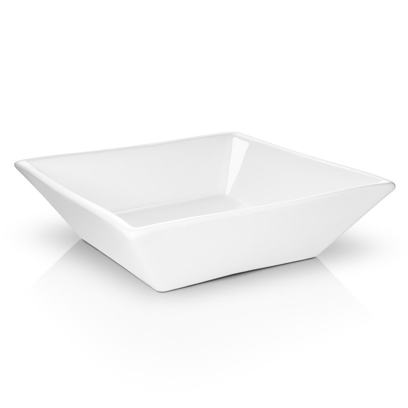 Miligore 16'' White Ceramic Square Above-Counter Vessel Sink