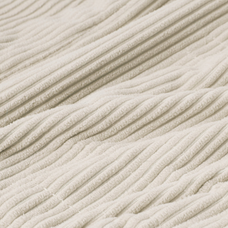 Soft Beige Full-Size Reversible Micro Fleece Heated Blanket