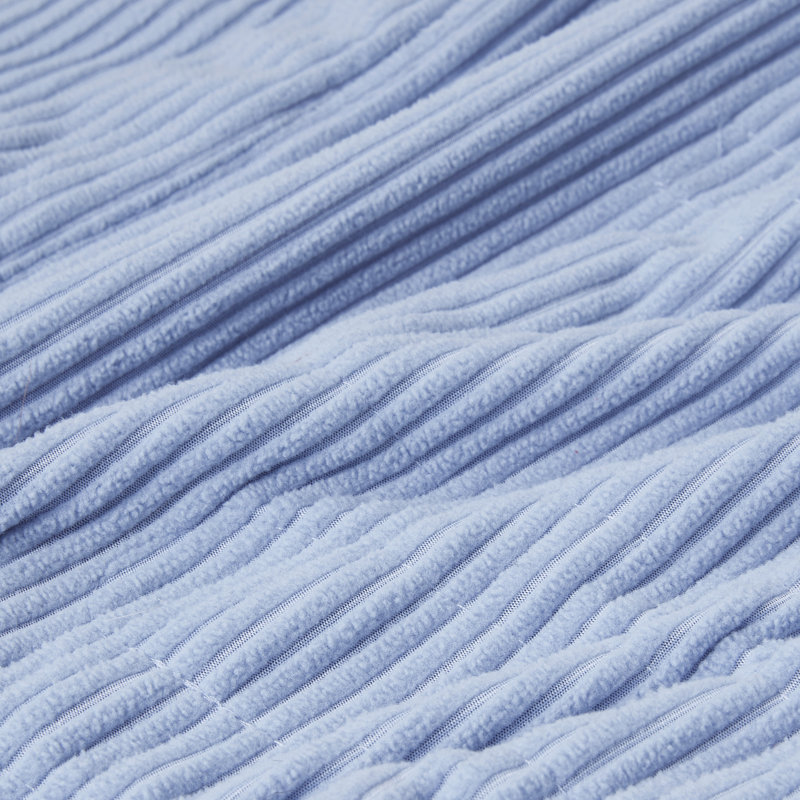 King Size Blue Knitted Fleece Reversible Blanket