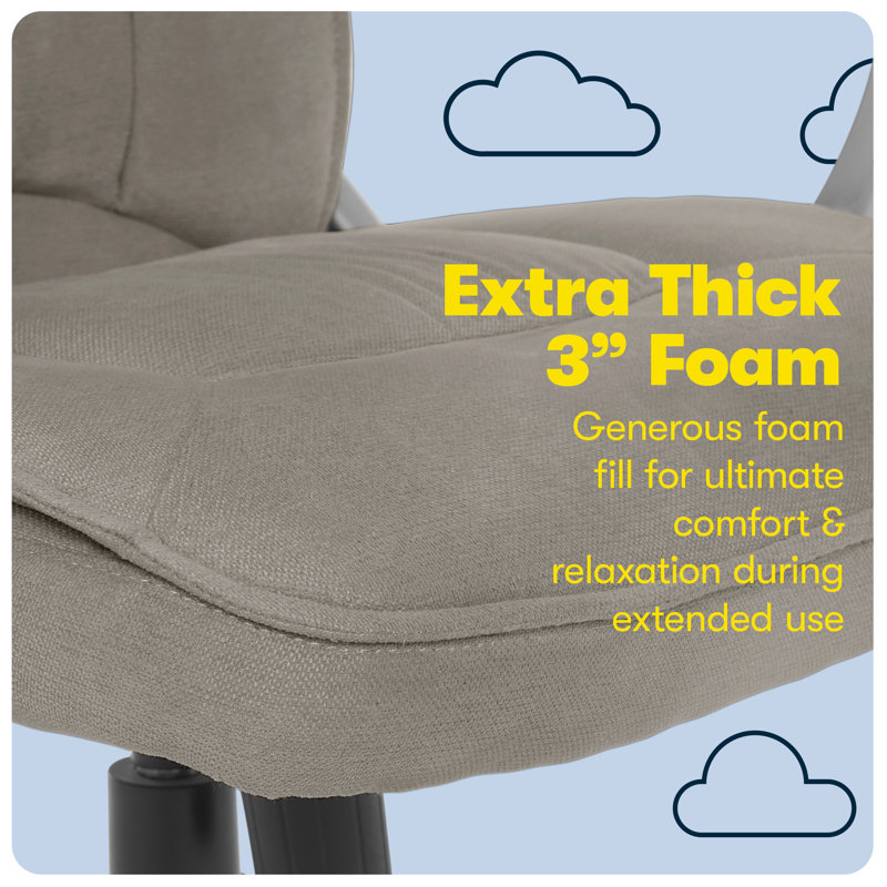 Gray High-Back Ergonomic Executive Office Chair with Lumbar Support