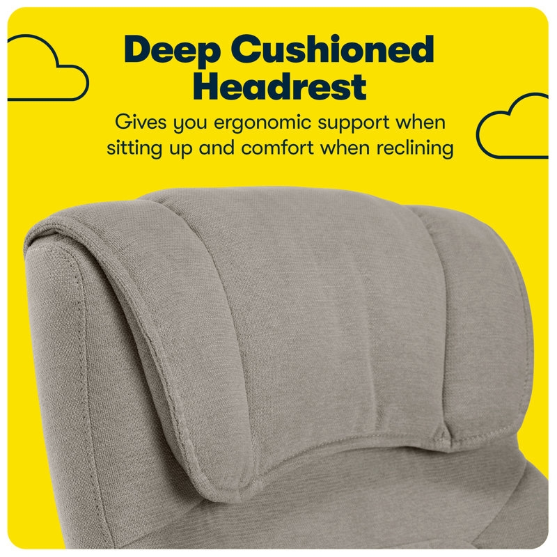 Gray High-Back Ergonomic Executive Office Chair with Lumbar Support