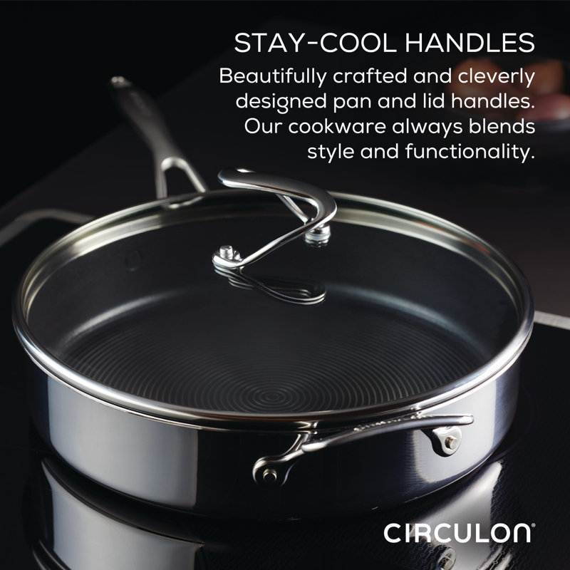 Stainless Steel Nonstick 5 Quart Sauté Pan with Lid