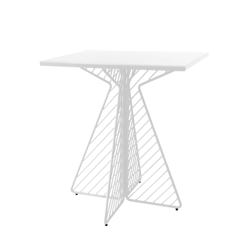 Modern Parisian White Wire Hourglass Cafe Table