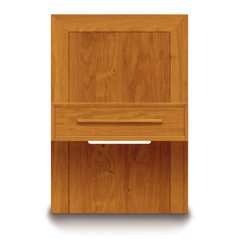 Autumn Cherry Solid Wood 1-Drawer Floating Nightstand