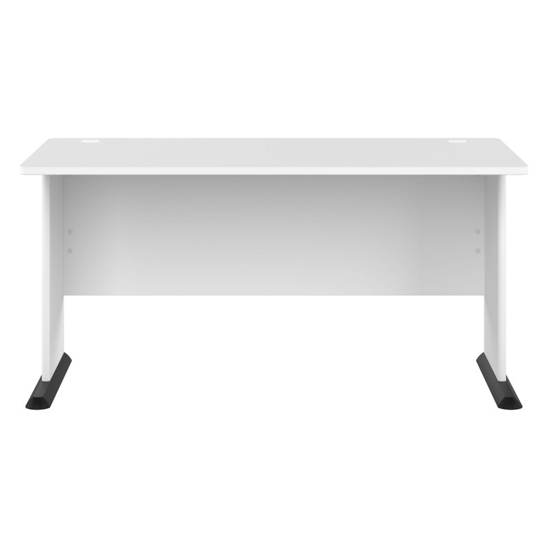 White Engineered Wood 60-Inch Gaming Desk
