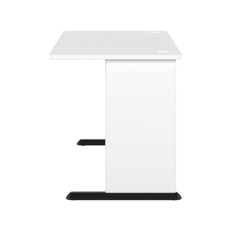 White Engineered Wood 60-Inch Gaming Desk