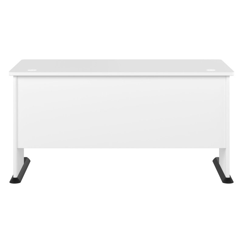 White Engineered Wood 60-Inch Gaming Desk