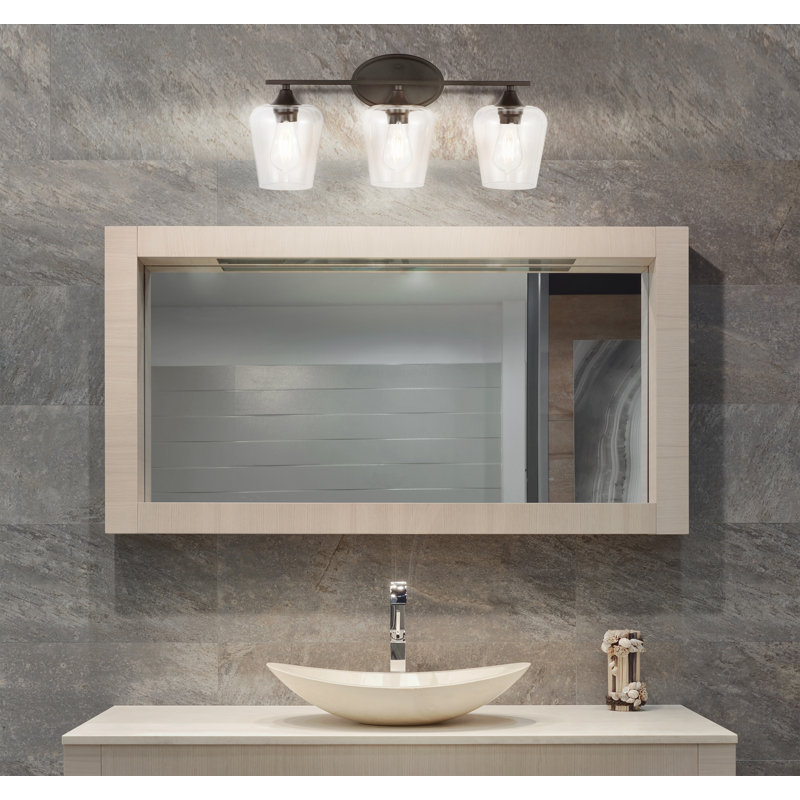Jayne Rustic French Country 23" Oil-Rubbed Bronze 3-Light LED Vanity Light