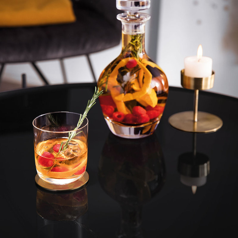 La Divina Clear Crystal Lowball Glass Set of Four