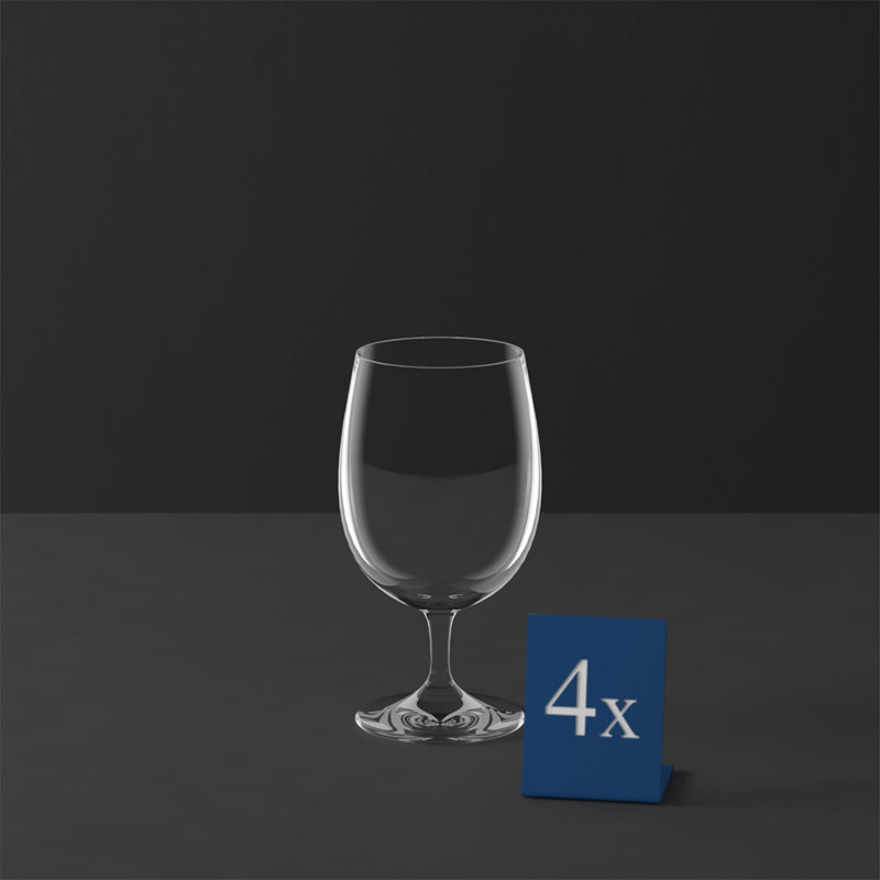 La Divina Clear Crystal Water Goblet Set of 4