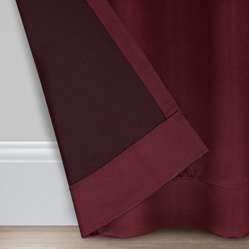 Sangria Polyester Blackout Rod Pocket Drape Panel