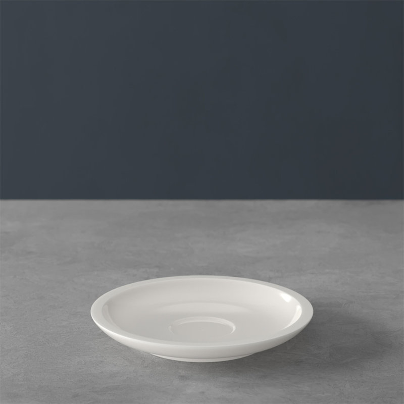 White Porcelain 4.75" Minimalist Espresso Cup Saucer